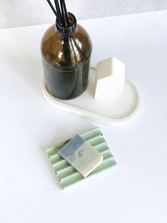 Minimalist Concrete Rectangular Soap Dish