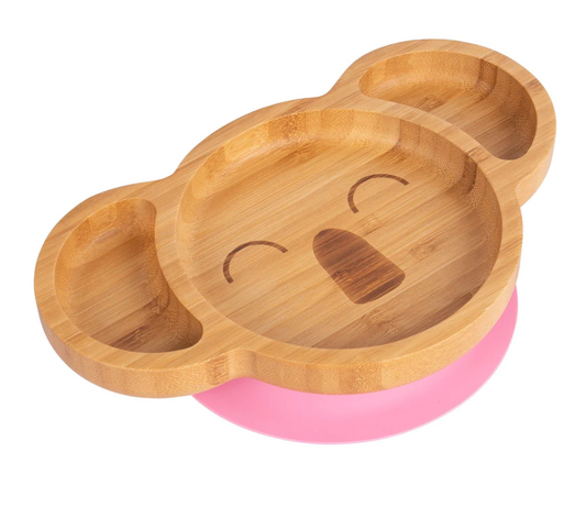 Kit The Koala Bamboo Suction Plate - in Pink