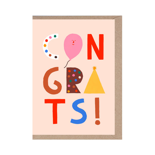 Congrats Card - Thinking of You - Cute - Celebration Card