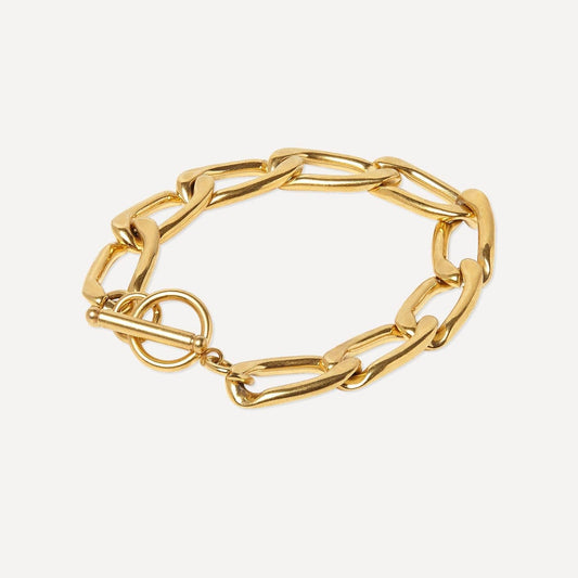 Nula - 'Anchor' Waterproof Gold Chain Bracelet